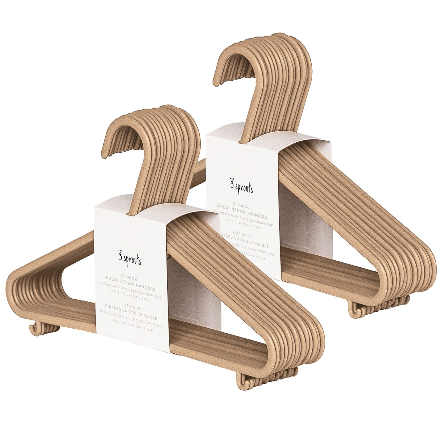 Wooden Thin Hanger 3 Pieces Set