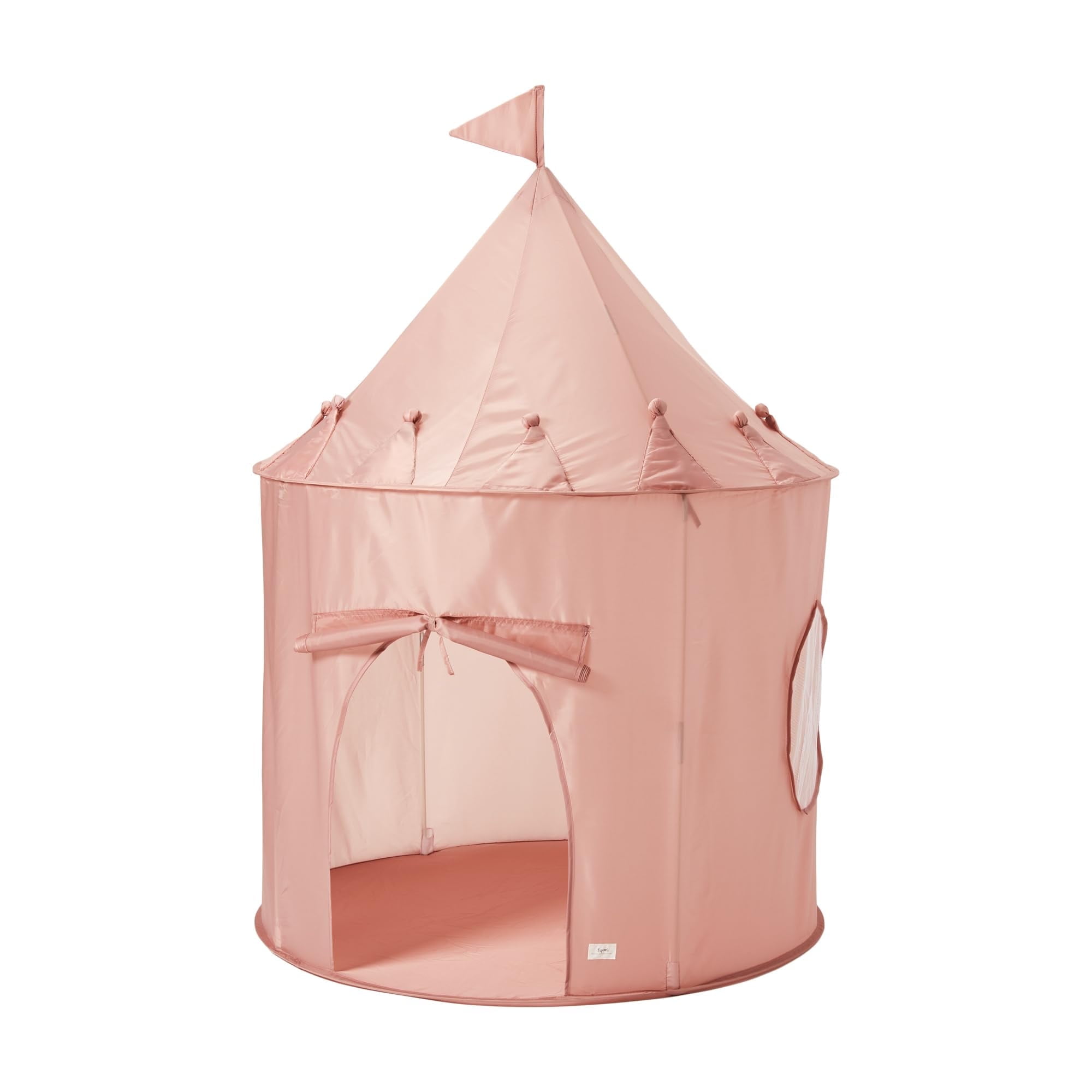 Misty Pink Recycled Fabric Kids Play Tent with Mesh Windows