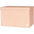 thumbnail image 1 of 3 Sprouts Recycled Fabric Folding Chest Organizer in Clay - Collapsible Storage Basket Container with Lid & Handles, 1 of 6