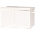 thumbnail image 1 of 3 Sprouts Recycled Fabric Folding Chest Organizer in Cream - Collapsible Storage Basket Container with Lid & Handles, 1 of 6