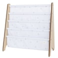 thumbnail image 1 of 3 Sprouts Recycled Fabric Kids Book Rack Storage Bookshelf Organizer in Blueberry Ivory for Ages 3+, 1 of 3