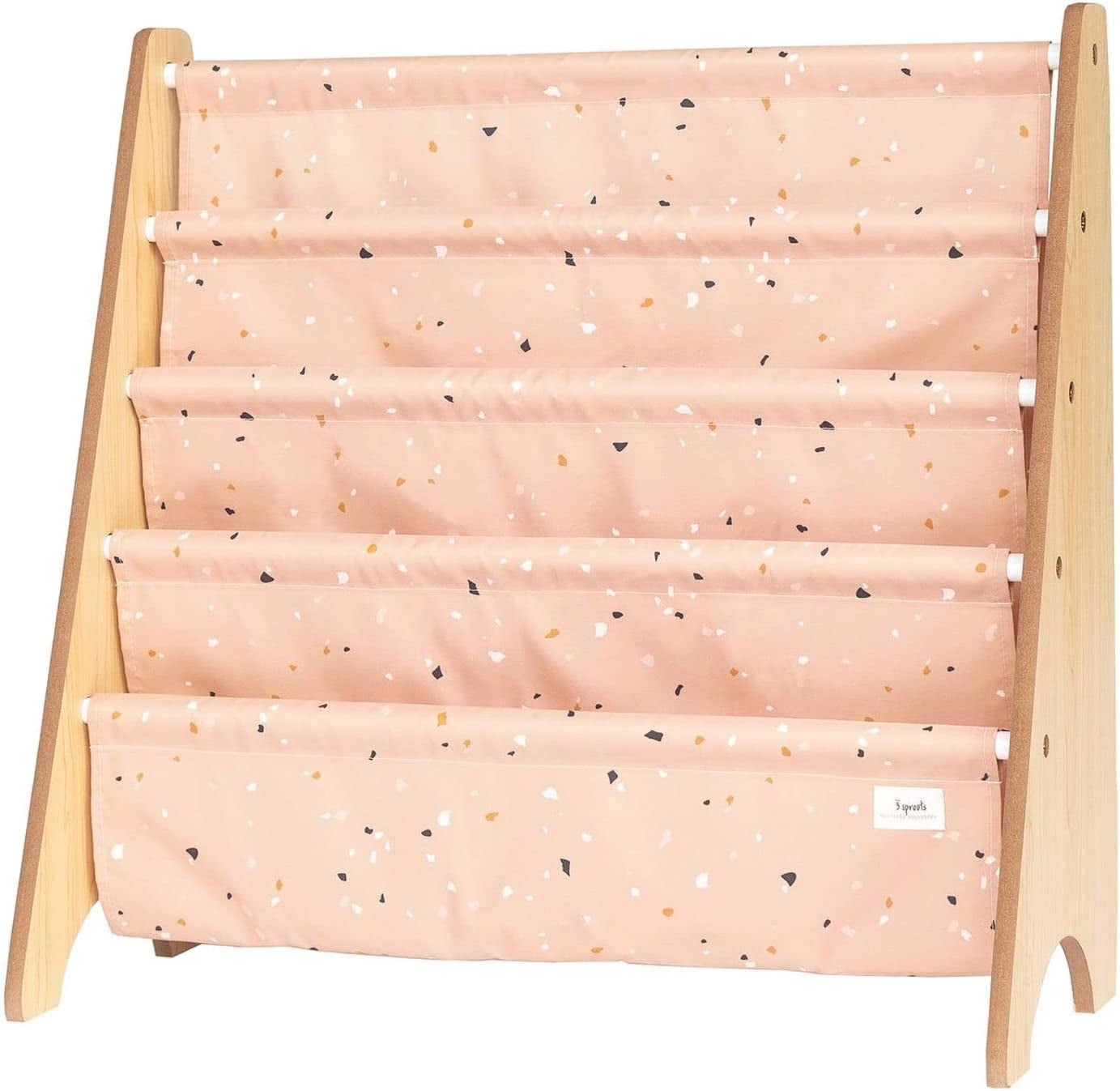 Terrazzo Clay Orange and Beige Kids 4-Tier Bookshelf