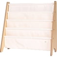 thumbnail image 1 of 3 Sprouts Recycled Fabric Kids Book Rack Storage Bookshelf Organizer in Cream for Ages 3+, 1 of 5