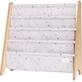 thumbnail image 1 of 3 Sprouts Recycled Fabric Kids Book Rack Storage Bookshelf Organizer in Light Gray Terrazzo for Ages 3+, 1 of 5