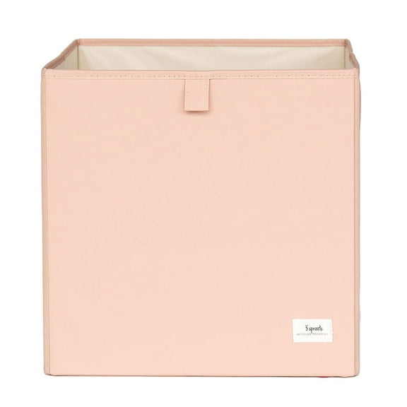 3 Sprouts Recycled Fabric Storage Cube Box Container Organizer - Clay