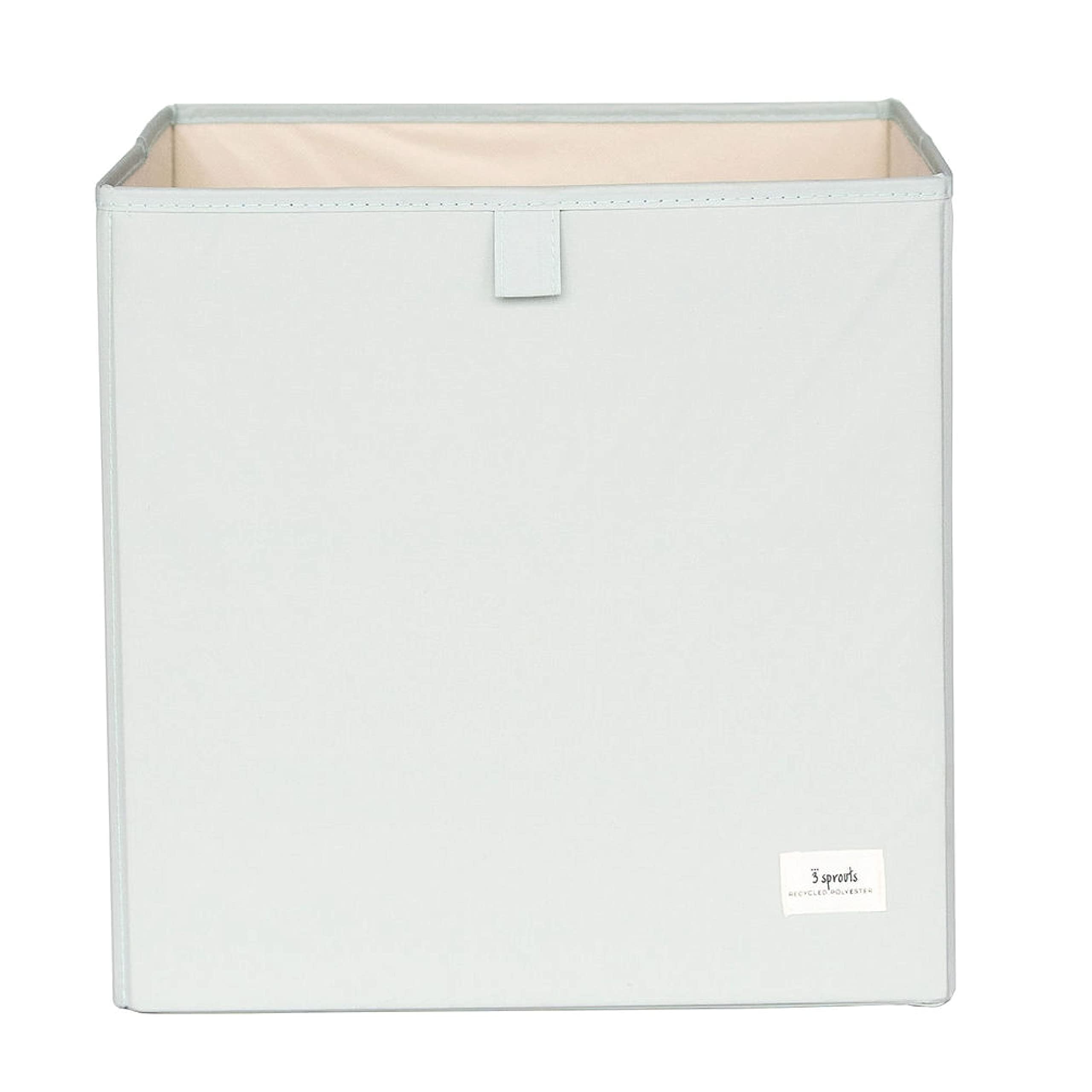 Green Recycled Fabric Collapsible Cube Storage Bin