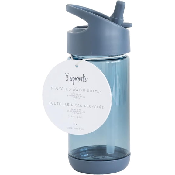 3 Sprouts Recycled Plastic Water Bottle - Blue