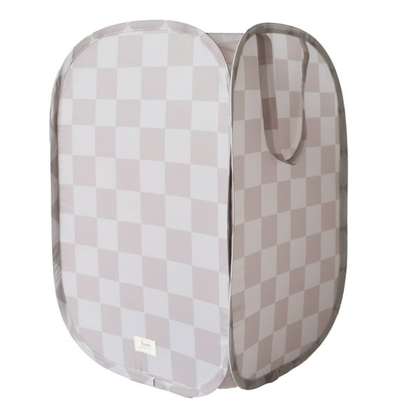 3 Sprouts Recycled Pop-Up Hamper/Checkerboard/Beige