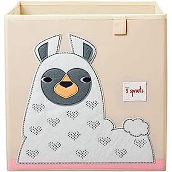 3 Sprouts Storage Boxes, Kids Toy Chest, 2 Pack- Storage Trunk for Boys and Girls Room, Sheep and LLama