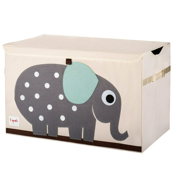 3 Sprouts UTCELE Collapsible Toy Chest Storage Bin for Kids Playroom, Elephant