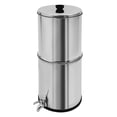 thumbnail image 1 of 3-Stage Gravity-Fed Stainless Steel Countertop Water Filter System 2.25 Gallon Water Filter System Home Drinking Water Filtration Water Filter for Counter Top Include 2 Carbon Filters, 1 of 13