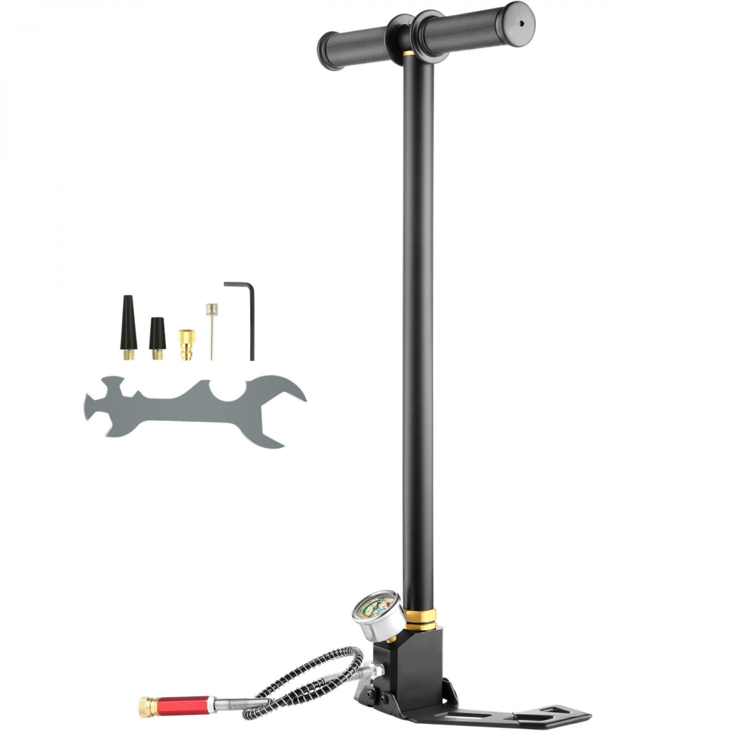 Hand Pumping Air Rifles 3 Stage High Pressure Hand Pump 4500PSI PCP Air Pump Stirrup Pump for ...