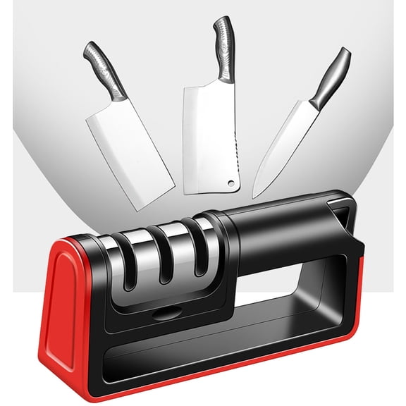 3 Stage Knife Sharpener PuThrough Multi Tool for Kitchen Knives Fruit Knives Slicing Knives Manual Sharpening Tool
