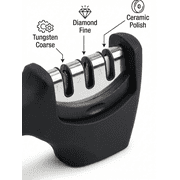 XO Chef Lab 3-Stage Manual Knife Sharpener with Tungsten Diamond Ceramic Slots