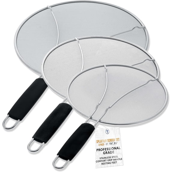 3- Stainless Splatter Guard Set (13