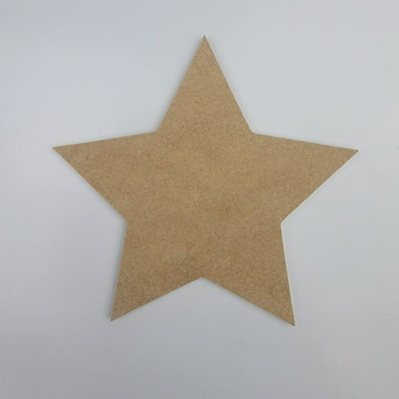 3" Star, Unfinished MDF Art Shape by Wooden Craft Cutouts