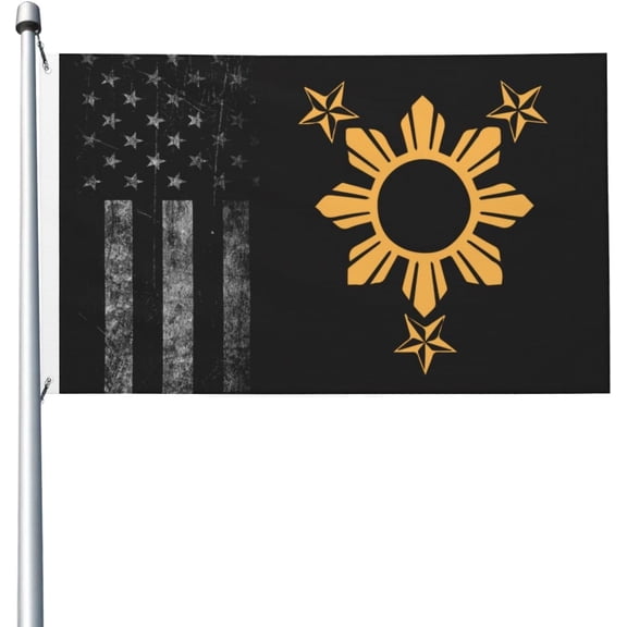 3 Stars and Sun Filipino Philippines Flag Flag 3x5 Foot Durable And Fade Resistant,Perfect For Any Balcony Or Courtyard,Garden Decorative Banner