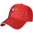 3 Stars and Sun Filipino Philippines Flag Hat Adult Unisex Adjustable