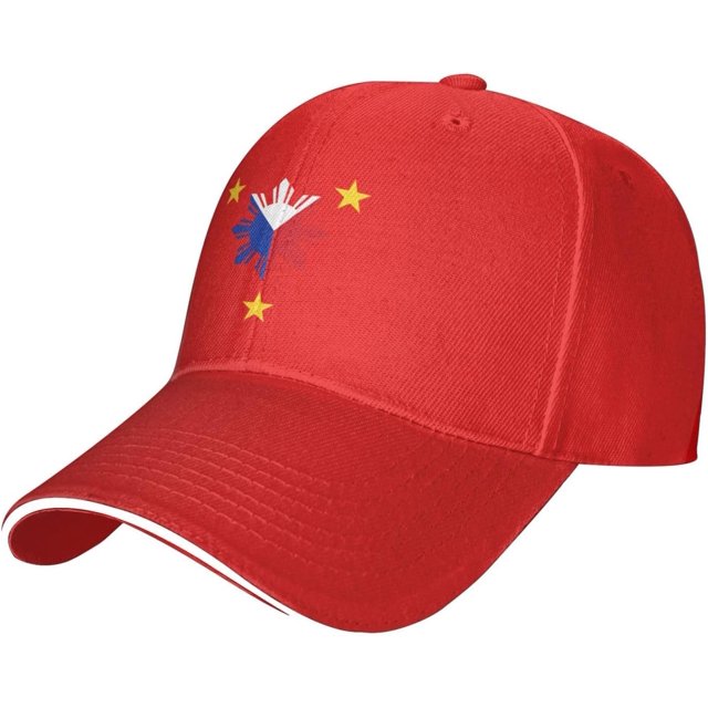 3 Stars and Sun Filipino Philippines Flag Hat Adult Unisex Adjustable