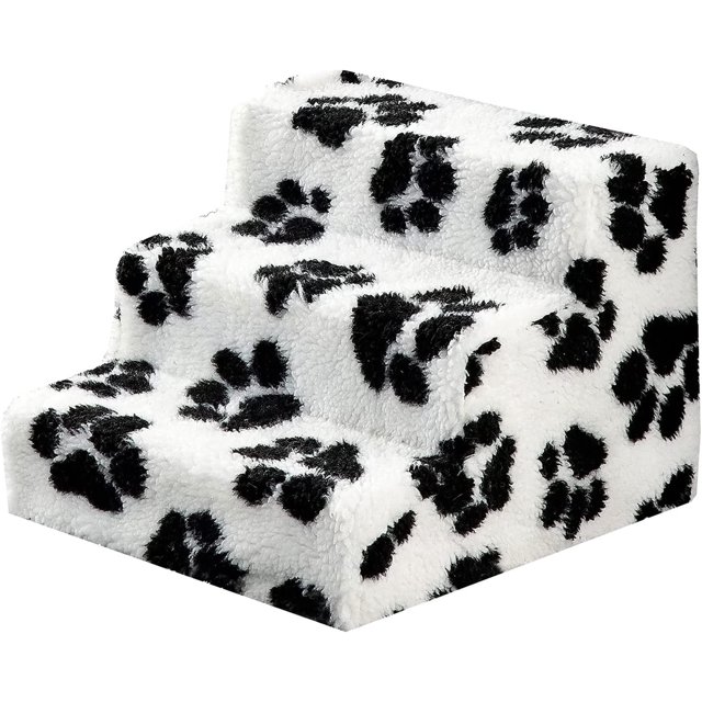 3 Step Dog Stairs Indoor/Outdoor Dog Ramp Pet Step, Removable Paw