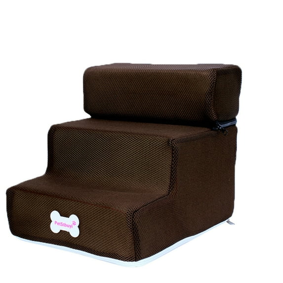 3 Step Dog Step Stairs Pet Ladder Cover Removable Comfortable Non Dog Ramp Staircases Suitable for Small Dogs