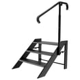 thumbnail image 1 of 3-Step Foldable RV Step Stool with Handrail - Heavy-Duty Outdoor Camper Steps for Travel Trailer, Mobile Home, Spa & High Reach, 1 of 6