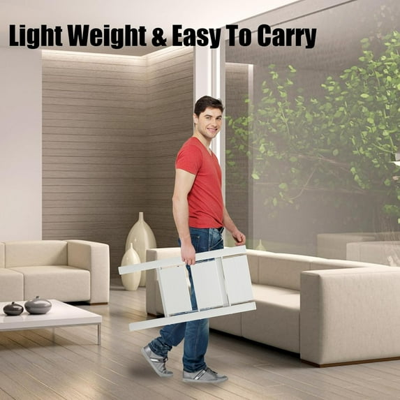 3 Step Folding Ladder, Lightweight Aluminum Sturdy Step Stool with Anti-Slip Pedals, 330 Lbs Load Capacity, Space Saving for Home Kitchen Office