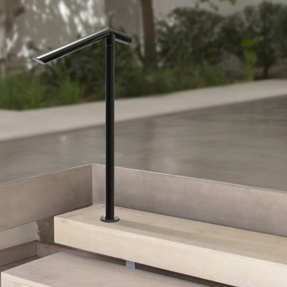 3-Step Handrail Single Post Handrail Round Iron Handrail for Stairs