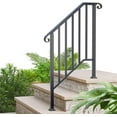 3 Step Handrails for Outdoor Steps, Fit 2 or 3 Steps Outdoor Stair