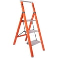 thumbnail image 1 of 3-Step Lightweight Step Stool,4 Foot Stable Aluminum Step Ladder with Handrails, Folding Step Stool with Wide Anti-Slip for Adults,Portable Lightweight Step Ladder for Home and Kitchen, 1 of 6