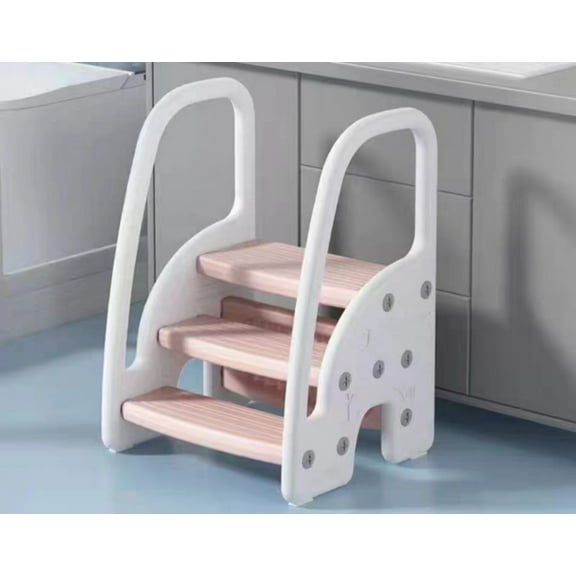 3-Step Step Stool for Toddlers,Kids Stool for Bathroom Sink & Kitchen Use,Toilet Potty Training,Non-Slip Step,Step Stool for Children Ages 2+ Years
