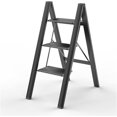 3 Steps Stool Ladder, Aluminium Lightweight Small AntiSlip Sturdy and