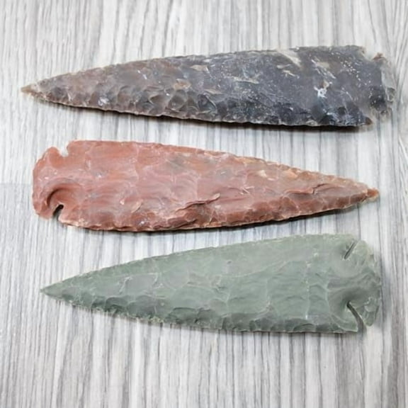 3 Stone Ornamental Spearheads #6145 Arrowheads
