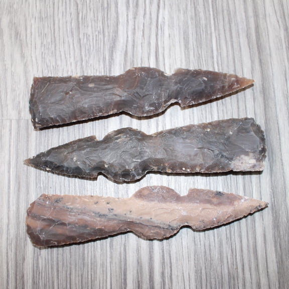 3 Stone Ornamental Tomahawk Heads #7363    Agate Jasper Ax Axe Hatchet