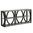 thumbnail image 1 of 3 Storage Console Table, 72.46 Inch. Black Industrial Style For Living Room, Entryway, Hallway. Spacious & Stable Build Entry Long Table With Corridor, Office. Top, 1 of 6
