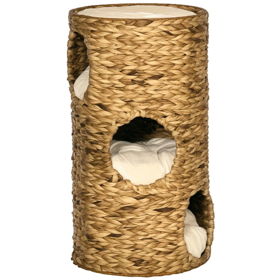 3Story Elevated Cat Tower Bed for Indoor Cats, BuiltIn Private Hideaway Space
