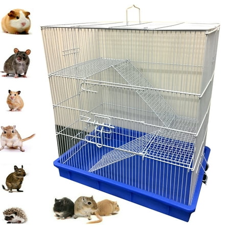 3-Story Hamster Rat Mice Mouse Guinea Pig Degu Animal Home Cage with Deep Tray