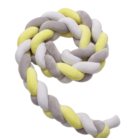 3-Strand Braided Knot Pillow Hand-Woven Mixed Color Knotted Pillow Decorative Bed Bumper