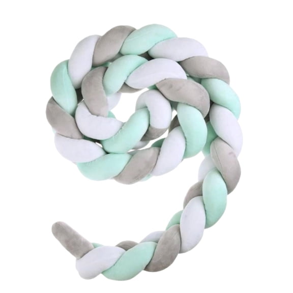 3-Strand Braided Knot Pillow Hand-Woven Mixed Color Knotted Pillow Decorative Bed Bumper