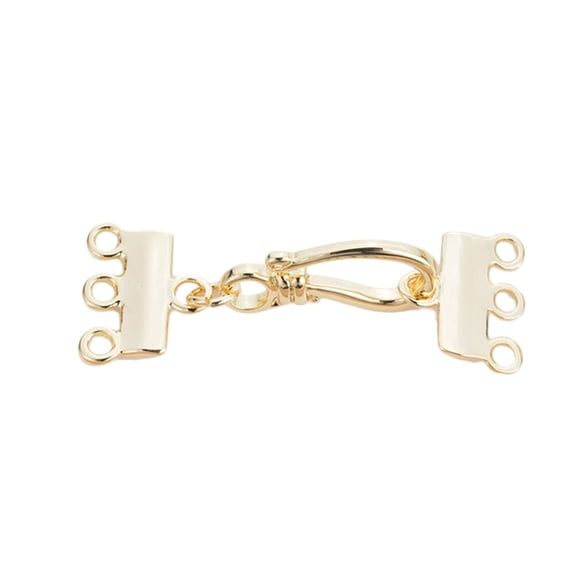 FOMIYES Copper Plating Clasps for Layered Necklaces Jewelry Making Connectors to Prevent Tangling