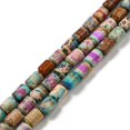 thumbnail image 1 of 3 Strand Natural Imperial Jasper Beads Strands Dyed Column 5.7~6.2x4~4.5mm Hole: 0.7mm 67pcs/strand 15.55 inch(39.5cm), 1 of 4