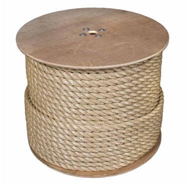 GOLBERG Manila Rope - Heavy Duty 3 Strand Natural Fiber - 1/4 inch, 5/ ...