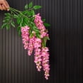 thumbnail image 1 of 3 Strands 37.8'' Silk Pink Wisteria Artificial Flowers, Fake Wisteria Floral Hanging Plant Garland, for Home Decor, Party, Floor Vase, Balcony, Wedding Arrangement Decoration, 1 of 6