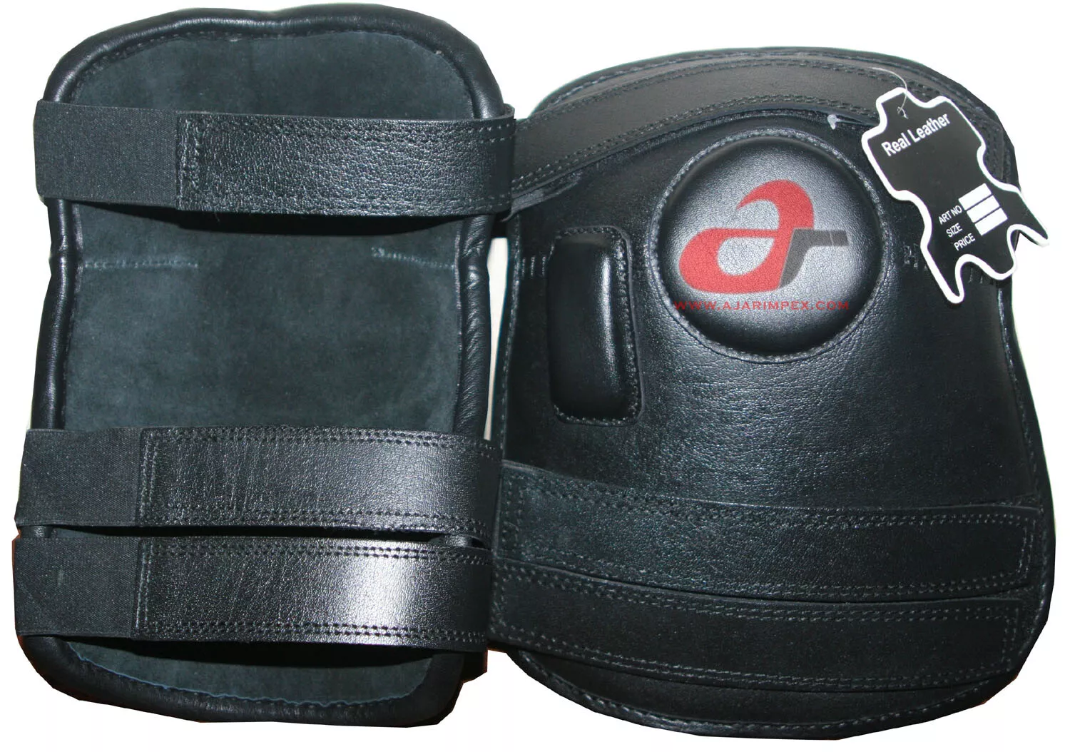 3 Strap Polo & Riding Knee Guards, Durable Leather with Padded Design for Comfort and Protection, Adjustable Fit for Riders