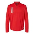 thumbnail image 1 of 3-Stripes Double Knit Quarter-Zip Pullover - Style# A482, 1 of 2