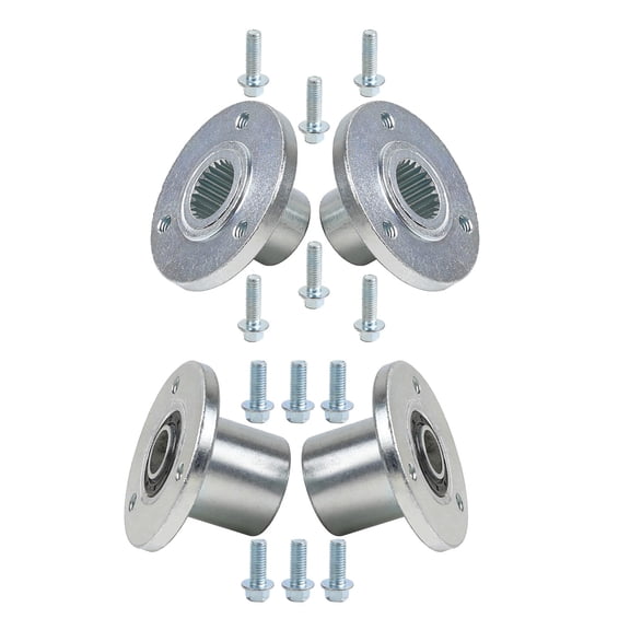 3 Stud 50mm 23T Spline Rear Axle Wheel Rim Hubs and 48mm Font Wheel Hubs Bearing Flange for 5" Go Kart Tire Drift Trike ATV UTV Quad Buggy Dune Moped 4 Wheeler 125cc 150cc 200cc (Left and Right)