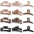 thumbnail image 1 of 3 Styles 12pack Hair Clips for Women 4.3 In Big Claw Clips for Thin Thick Hair Combination Hair Accessories for Women (Natural Color), 1 of 8