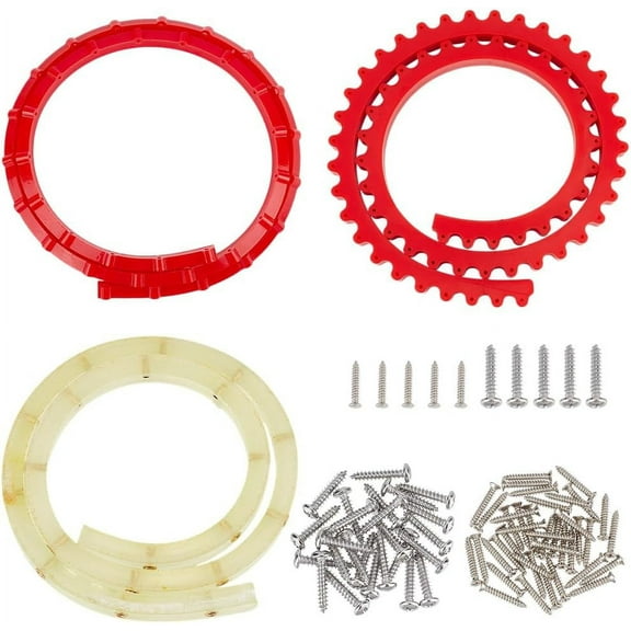 3 Styles 39.3 Inch Polyurethane Flexible Curve Template with 65Pcs Screws Gear Shaping Strip Template Woodworking Profiling Strip for Transferring Curved Patterns Trim Curve Shape colorful