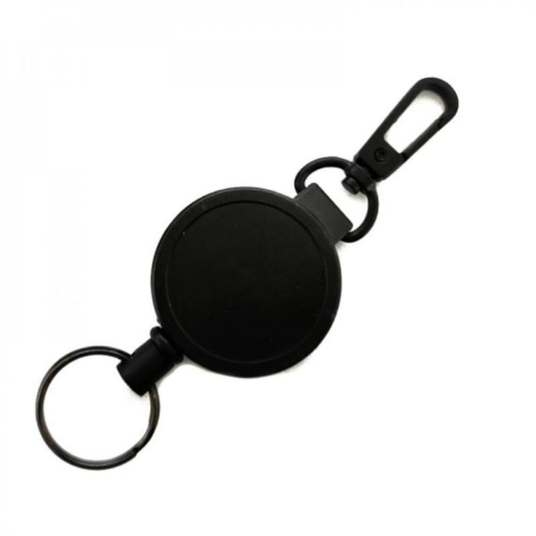 3 Styles Retractable Keyring Metal Wire Keychain Clip Pull Recoil Sporty  Key Ring Anti Lost ID Card Holder Key Chain 