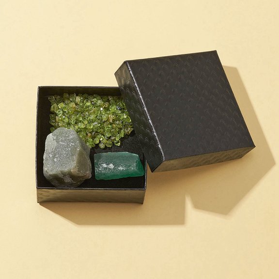 3 Styles Rough Raw Natural Mixed Germstone Beads Kits No Hole/Undrilled Chip Natural Peridot & Strawberry Quartz & Green Aventurine